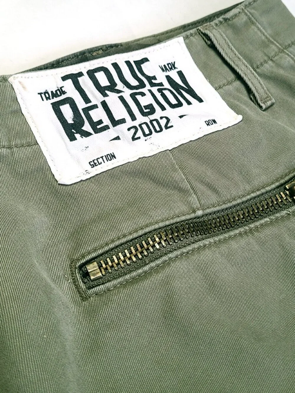 True Religion Drop Crotch Joggers Ankle Zip Tapered Sweatpants Men 33